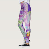 Lila Stiefmütterchen große Stiefmütterchen Legging Leggings (Links)
