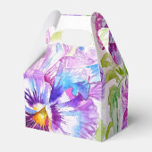 Lila Stiefmütterchen Hochzeitstorte Geschenkbox Bl Geschenkschachtel (Rückseite)