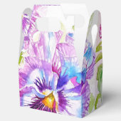 Lila Stiefmütterchen Hochzeitstorte Geschenkbox Bl Geschenkschachtel (Geöffnet)