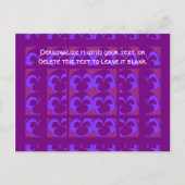 Lila Stiefmütterchen in Zeilen und Spalten Postkarte (Vorderseite)