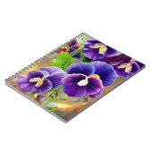 Lila Stiefmütterchen - KI ART Notizblock (Linke Seite)