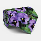 Lila Stiefmütterchen-Krawatte Krawatte (Gerollt)