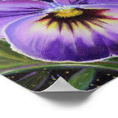 Lila Stiefmütterchen Kunstdruckposter von Renee La Poster (Ecke)