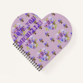 Lila Stiefmütterchen Liebe Sie Blumenname niedlich Notizblock (Vorderseite)