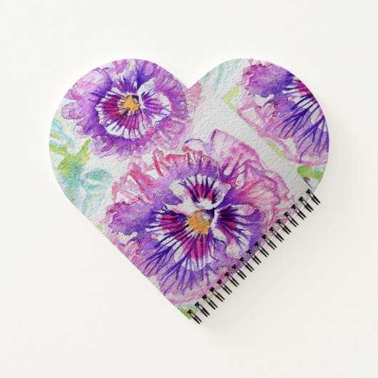 Lila Stiefmütterchen Liebe Sie Pansy Blumenname Notizblock (Rückseite)