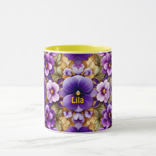 LILA ~ STIEFMÜTTERCHEN ~ Lila Shades ~ Tasse