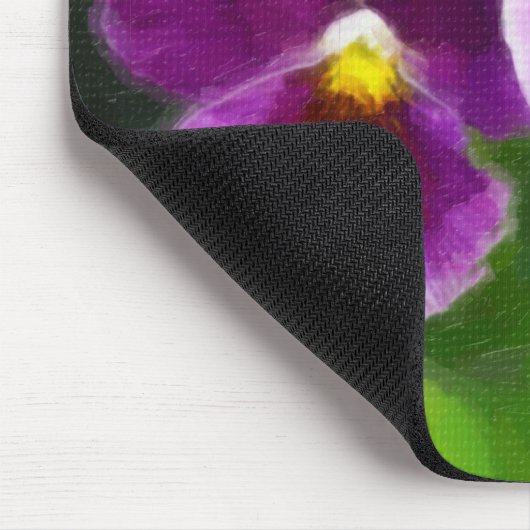 Lila Stiefmütterchen Mousepad (Ecke)