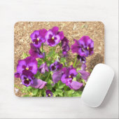 Lila Stiefmütterchen Mousepad (Mit Mouse)