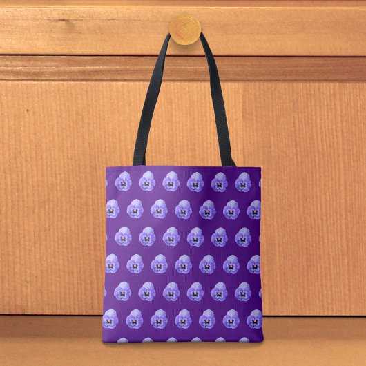 Lila Stiefmütterchen Nahtloses Muster-Tote Bag Tasche