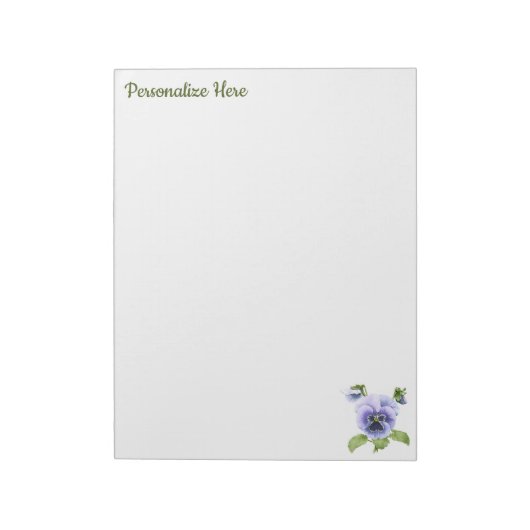 Lila Stiefmütterchen Notizblock (Rotiert)