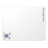 Lila Stiefmütterchen Notizblock (Vorderseite)