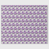 Lila Stiefmütterchen Pansy Geschenkpapier (Flach)
