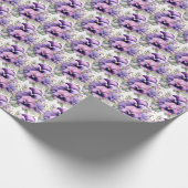 Lila Stiefmütterchen Pansy Geschenkpapier (Ecke)