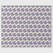 Lila Stiefmütterchen Pansy Geschenkpapier (Flach)