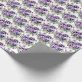 Lila Stiefmütterchen Pansy Geschenkpapier (Ecke)