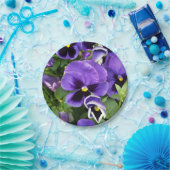 lila Stiefmütterchen Pappteller (Party)