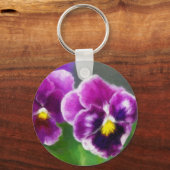 Lila Stiefmütterchen Schlüsselanhänger (Vorderseite)