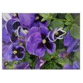 lila Stiefmütterchen Schneidebrett (Vorderseite)