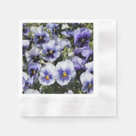 Lila Stiefmütterchen Serviette