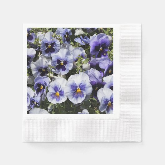 Lila Stiefmütterchen Serviette (Vorderseite)
