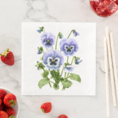 Lila Stiefmütterchen Serviette (Beispiel)