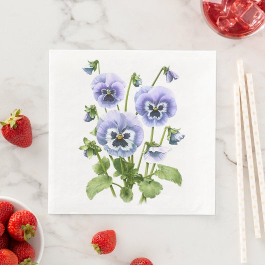 Lila Stiefmütterchen Serviette (Beispiel)