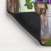 Lila Stiefmütterchen-Sträußchen Mousepad (Ecke)