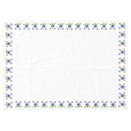 Lila Stiefmütterchen Tischdecke (Vorderseite (Horizontal))