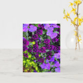 Lila Stiefmütterchen, vertikal geflochten Karte (Gelbe Blume)