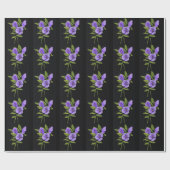 Lila Stiefmütterchen, Violas: Farbbleistift auf Geschenkpapier (Flach)