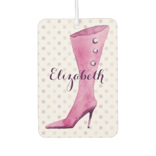 Lila Stiletto-Ferse Stiefel personalisiert Autolufterfrischer