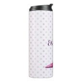 Lila Stiletto-Ferse Stiefel personalisiert Thermosbecher (Nach links gedreht)