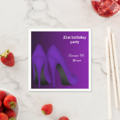 Lila Stilettos Serviette (Beispiel)
