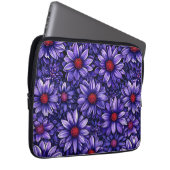Lila stilisierte Blume Laptopschutzhülle (Vorne Rechts)