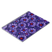 Lila stilisierte Blume Notizblock (Linke Seite)