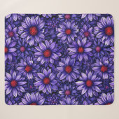 Lila stilisierte Blume Sherpadecke (Vorderseite (Horizontal))