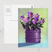 Lila Stillleben Postkarte (Vorne/Hinten)