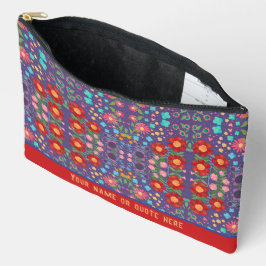 Lila, stilvolle Floral Muster - kundenspezifische  Zubehörtasche