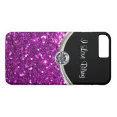 Lila stilvolles Bling Case-Mate iPhone Hülle (Rückseite (Horizontal))