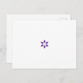 Lila, stilvolles Blumenmandala-Design auf einem du Postkarte (Vorne/Hinten)