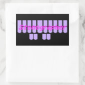 Lila Stipendiaten-Tasten Rechteckiger Aufkleber (Tasche)