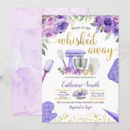 Lila Stock der Küchendusche Einladung