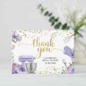 Lila Stock die Küche Dankeschön Karte (Stehend Vorderseite)