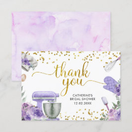 Lila Stock die Küche Dankeschön Karte