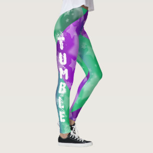 Lila stolpernde Gymnastikentwurfs-Muster-Leggings Leggings