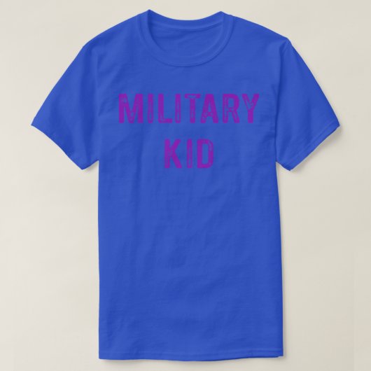 Lila Stolz für das Militärkind  T-Shirt (Design vorne)