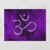 Lila Stone Om Postkarte (Vorderseite)