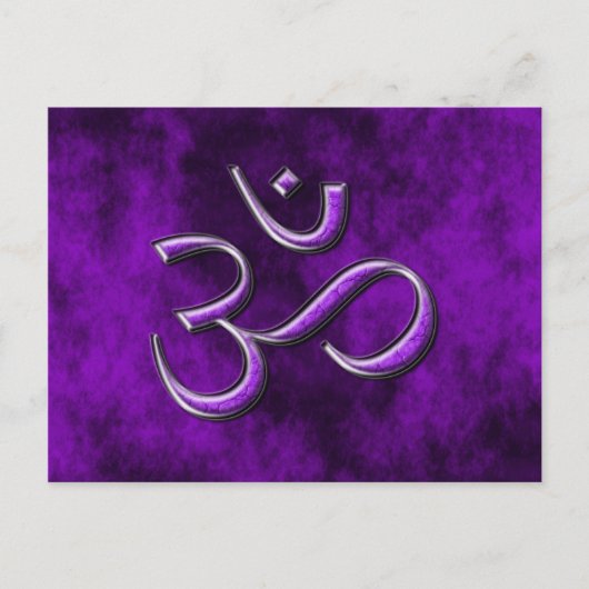 Lila Stone Om Postkarte (Vorderseite)