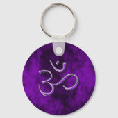 Lila Stone Om Schlüsselanhänger (Vorderseite)