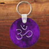 Lila Stone Om Schlüsselanhänger (Vorderseite)